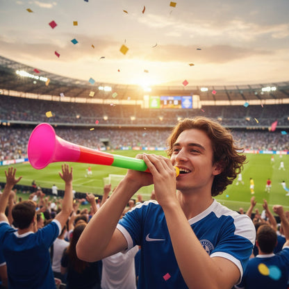 Foldable Vuvuzela Horn Set for Stadium Cheering - Portable Loud Party Noise Makers