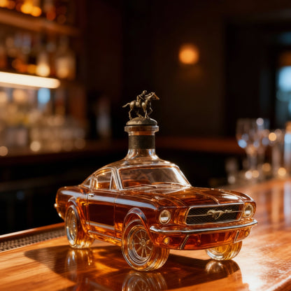 Car-Shaped Whiskey Decanter - Glass Bar Display Bottle