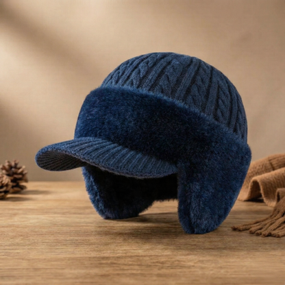 Cozy Winter Knit Trapper Hat with Ear Flaps