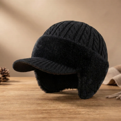 Cozy Winter Knit Trapper Hat with Ear Flaps