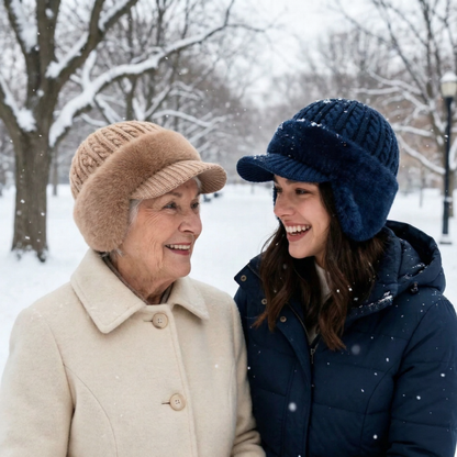 Cozy Winter Knit Trapper Hat with Ear Flaps