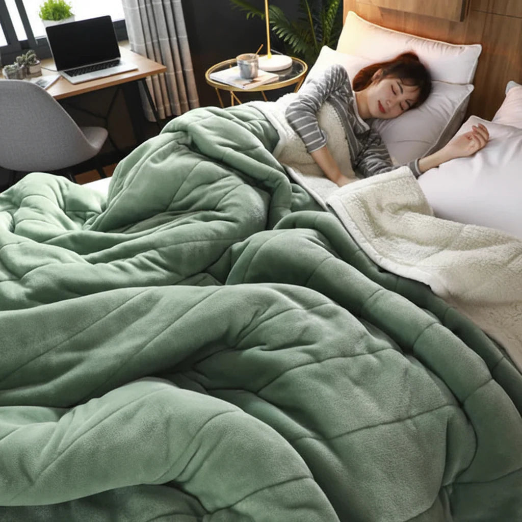 Cozy Flannel Blanket Throw – Ultra-Soft, Warm Winter Cover for Sofa & Bed