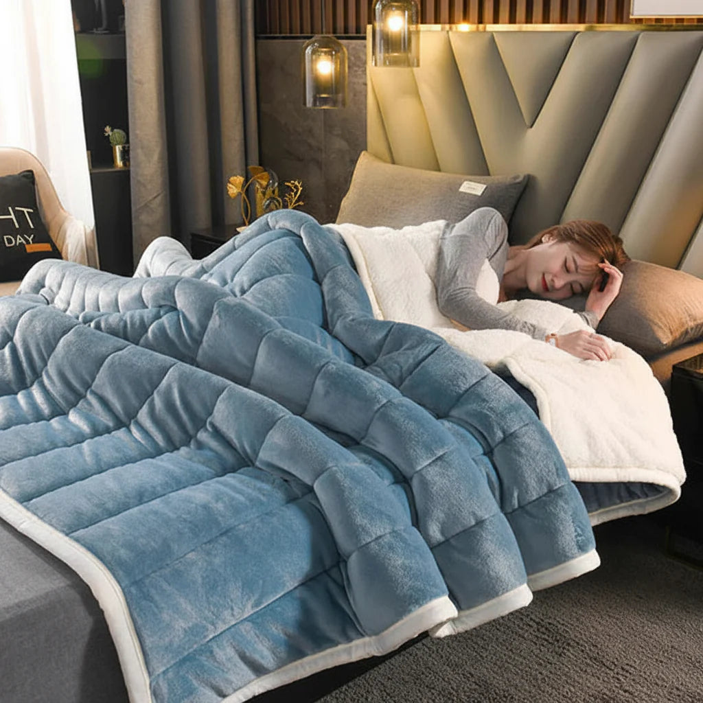 Cozy Flannel Blanket Throw – Ultra-Soft, Warm Winter Cover for Sofa & Bed