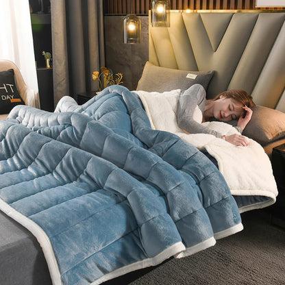 Cozy Flannel Blanket Throw – Ultra-Soft, Warm Winter Cover for Sofa & Bed