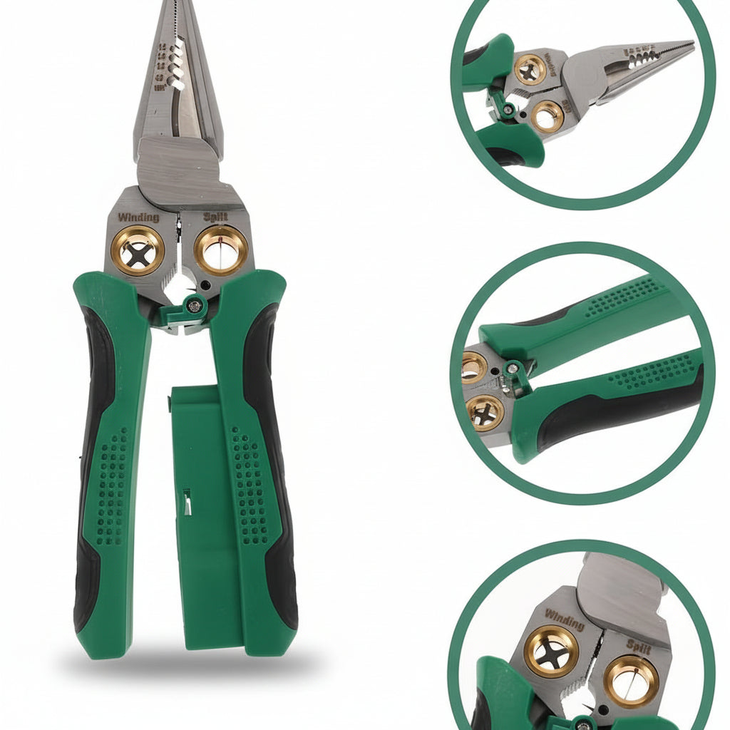 3-in-1 Wire Stripper, Crimping Pliers & Voltage Detector