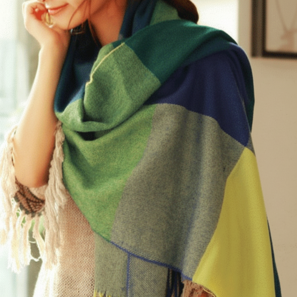 Cozy Plaid Winter Scarf - Soft, Warm Wrap for Cold Weather