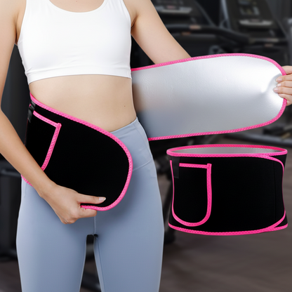 Core-Support Waist Trainer Sweat Belt for Abdominal Slimming and Waist Definition