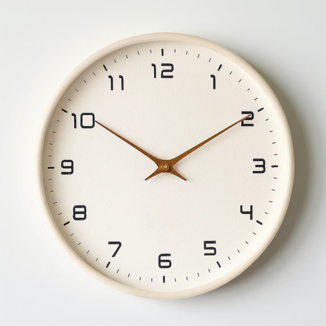 Elegant Minimalist Wooden Wall Clock with Silent Quartz Movement for Quiet Home Decor