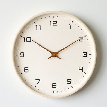Elegant Minimalist Wooden Wall Clock with Silent Quartz Movement for Quiet Home Decor