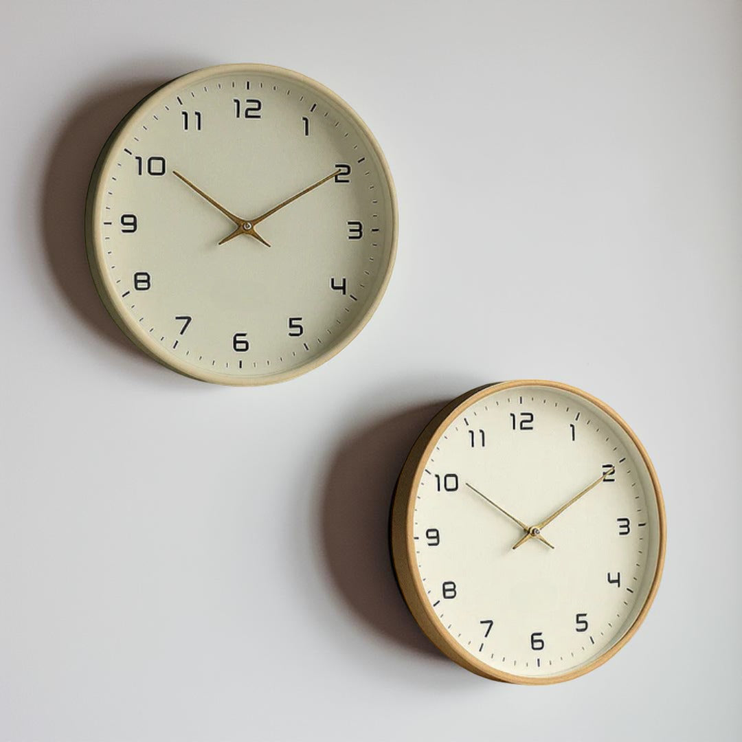 Elegant Minimalist Wooden Wall Clock with Silent Quartz Movement for Quiet Home Decor