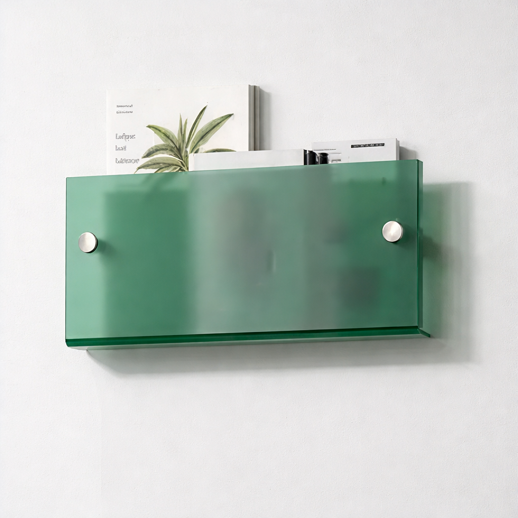 Acrylic Floating Wall Shelf - Magazine Display & Storage Organizer