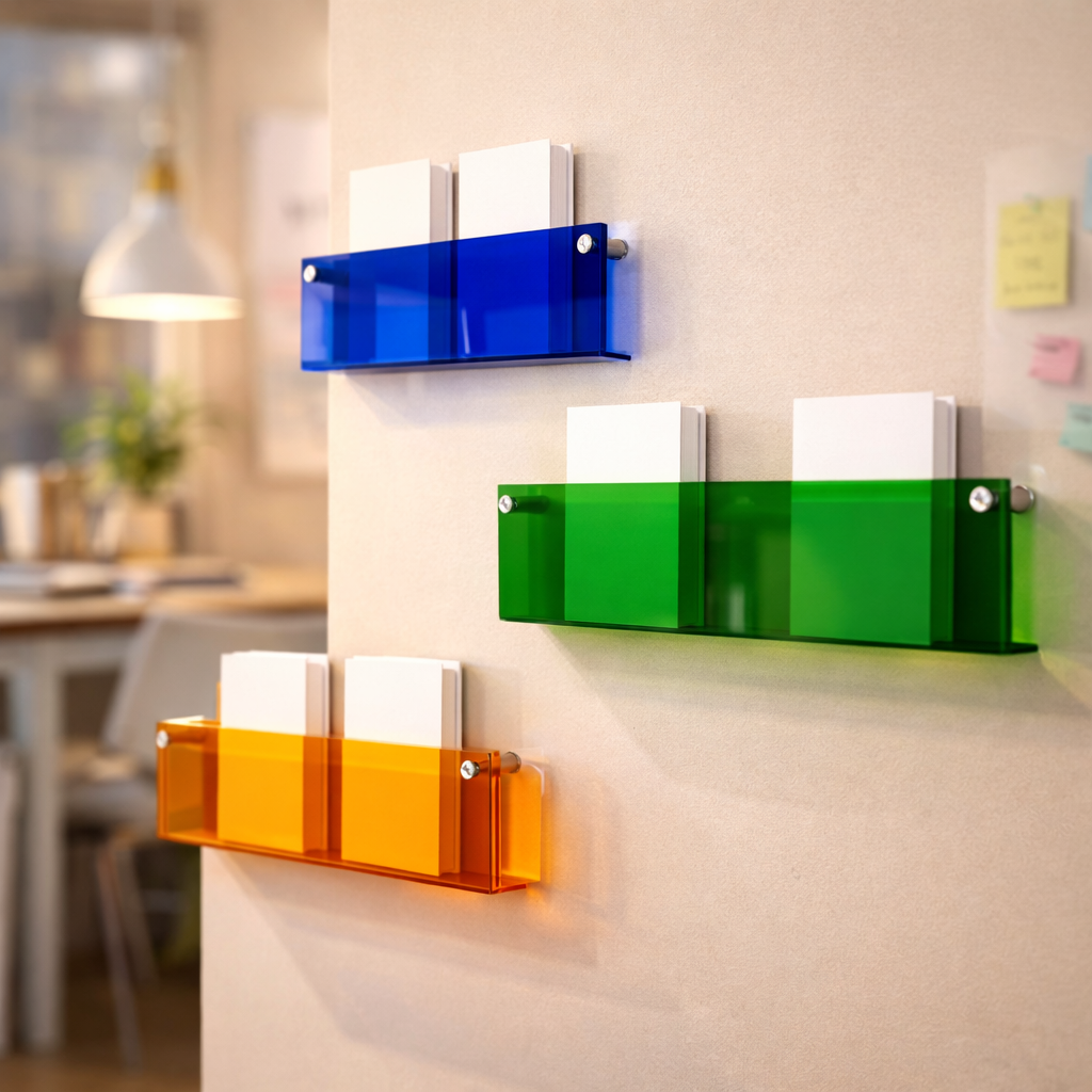 Acrylic Floating Wall Shelf - Magazine Display & Storage Organizer