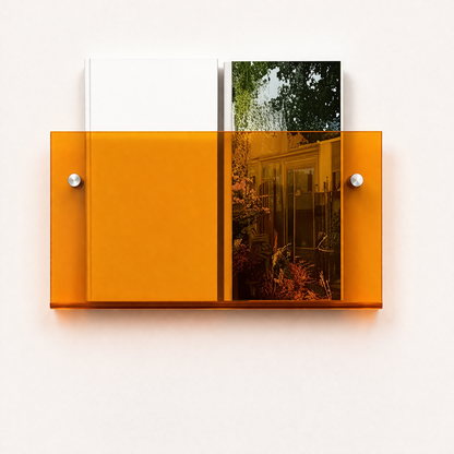 Acrylic Floating Wall Shelf - Magazine Display & Storage Organizer
