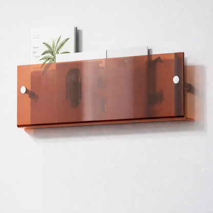 Acrylic Floating Wall Shelf - Magazine Display & Storage Organizer