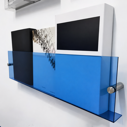 Acrylic Floating Wall Shelf - Magazine Display & Storage Organizer