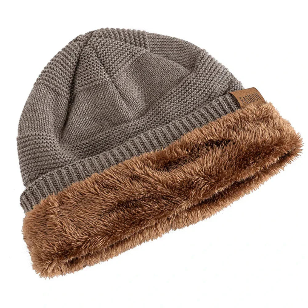 Cozy Slouch Beanie - Knit Winter Hat with Acrylic Lining