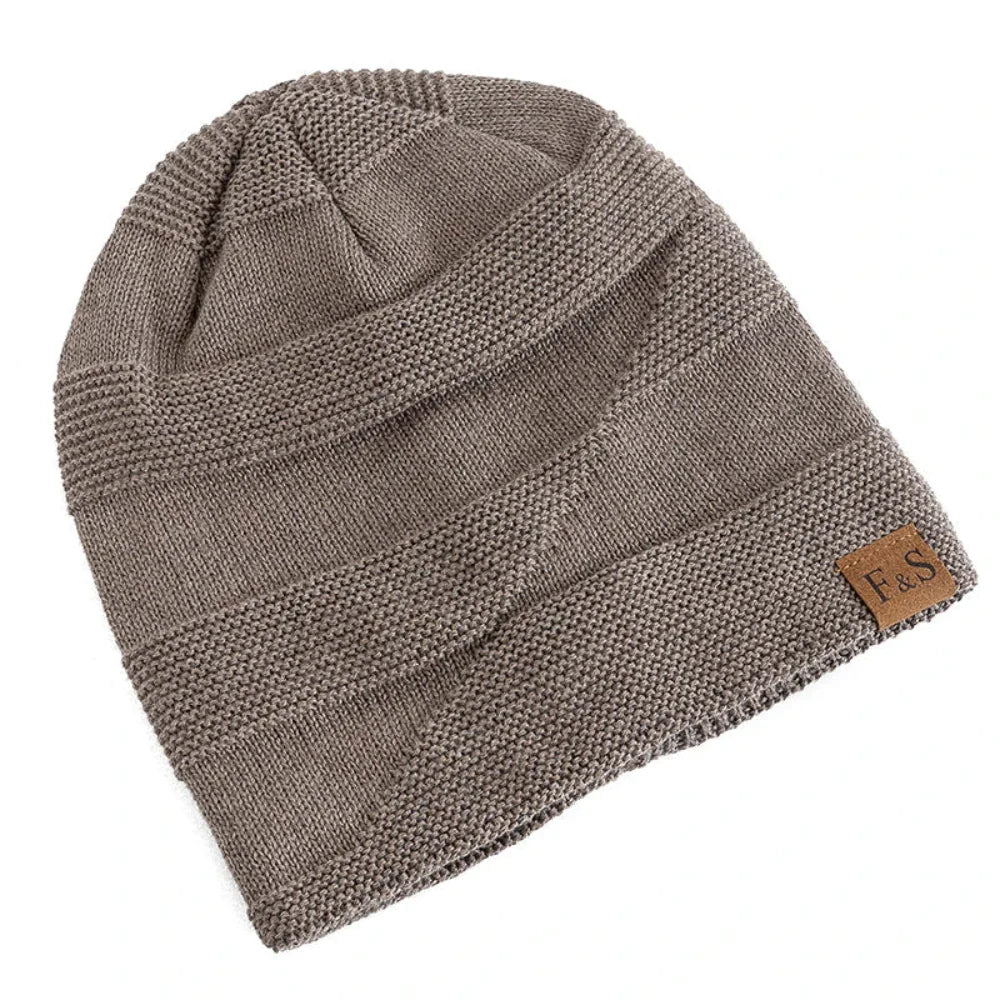 Cozy Slouch Beanie - Knit Winter Hat with Acrylic Lining