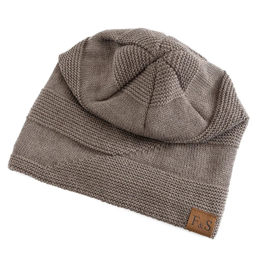 Cozy Slouch Beanie - Knit Winter Hat with Acrylic Lining