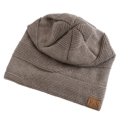 Cozy Slouch Beanie - Knit Winter Hat with Acrylic Lining