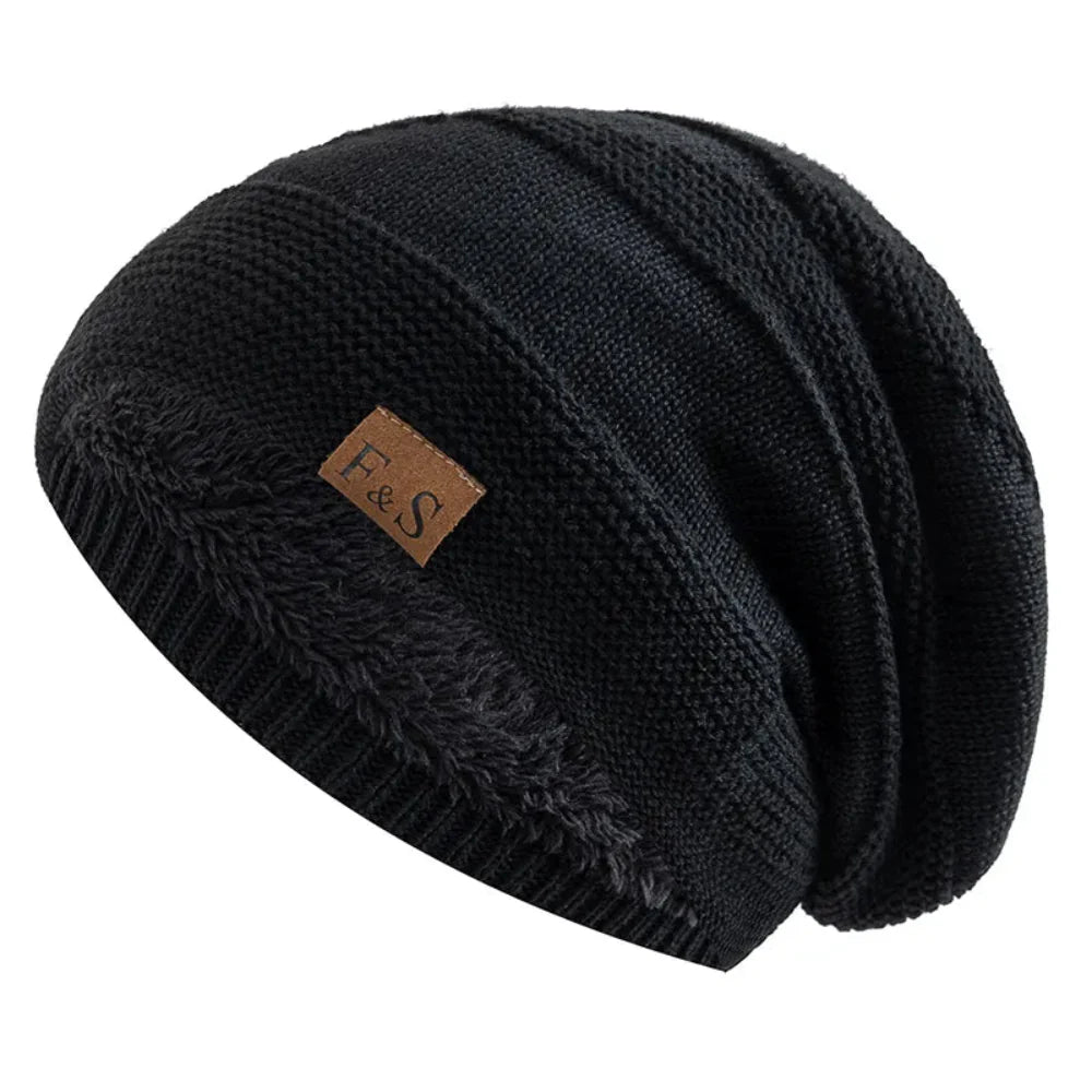 Cozy Slouch Beanie - Knit Winter Hat with Acrylic Lining