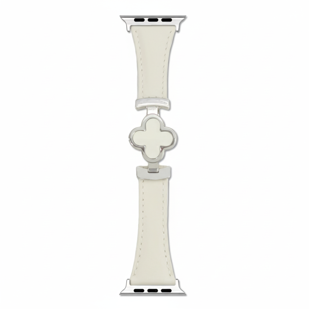 Floral Leather Watch Band - Adjustable Smartwatch Replacement Strap
