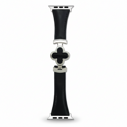 Floral Leather Watch Band - Adjustable Smartwatch Replacement Strap