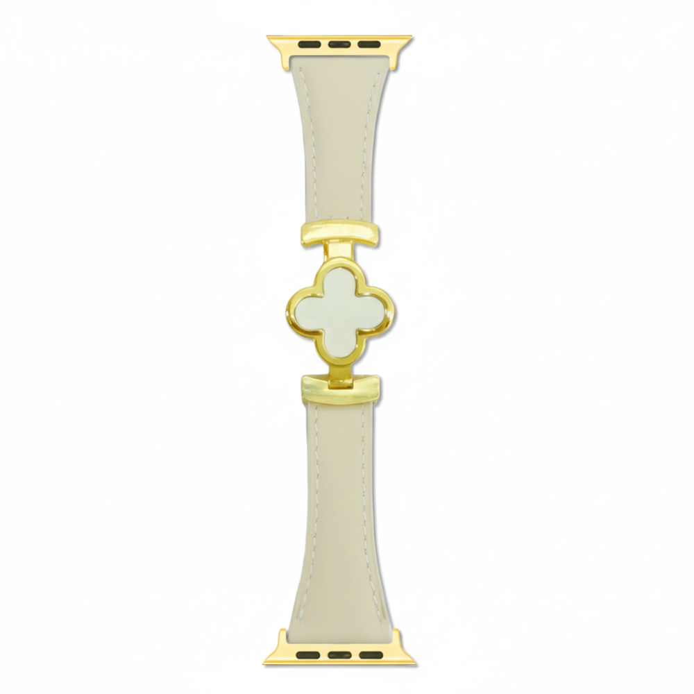 Floral Leather Watch Band - Adjustable Smartwatch Replacement Strap