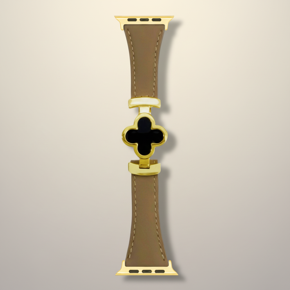 Floral Leather Watch Band - Adjustable Smartwatch Replacement Strap