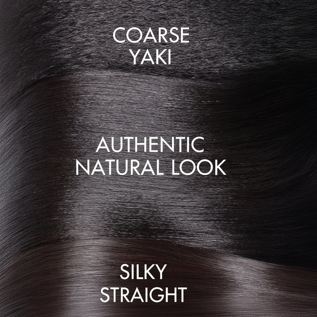Glueless Human Hair Lace Front Wig - Bob Straight, Yaki Texture