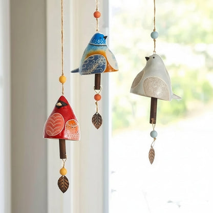 Charming Garden Wind Chimes – Hanging Bird Decoration for Outdoor Patio
