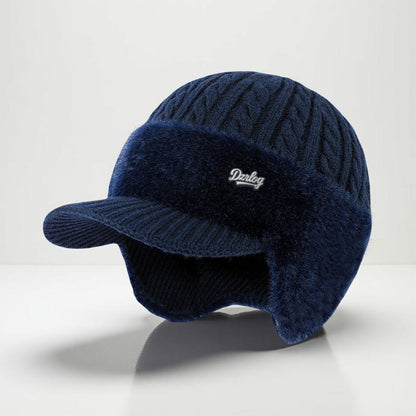 Cozy Winter Trapper Hat with Ear Flaps - Knit Cap