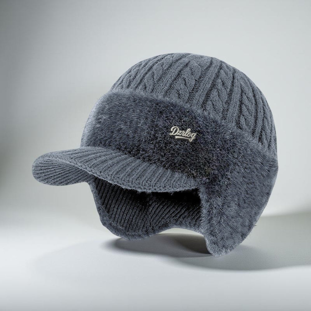 Cozy Winter Trapper Hat with Ear Flaps - Knit Cap