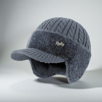 Cozy Winter Trapper Hat with Ear Flaps - Knit Cap