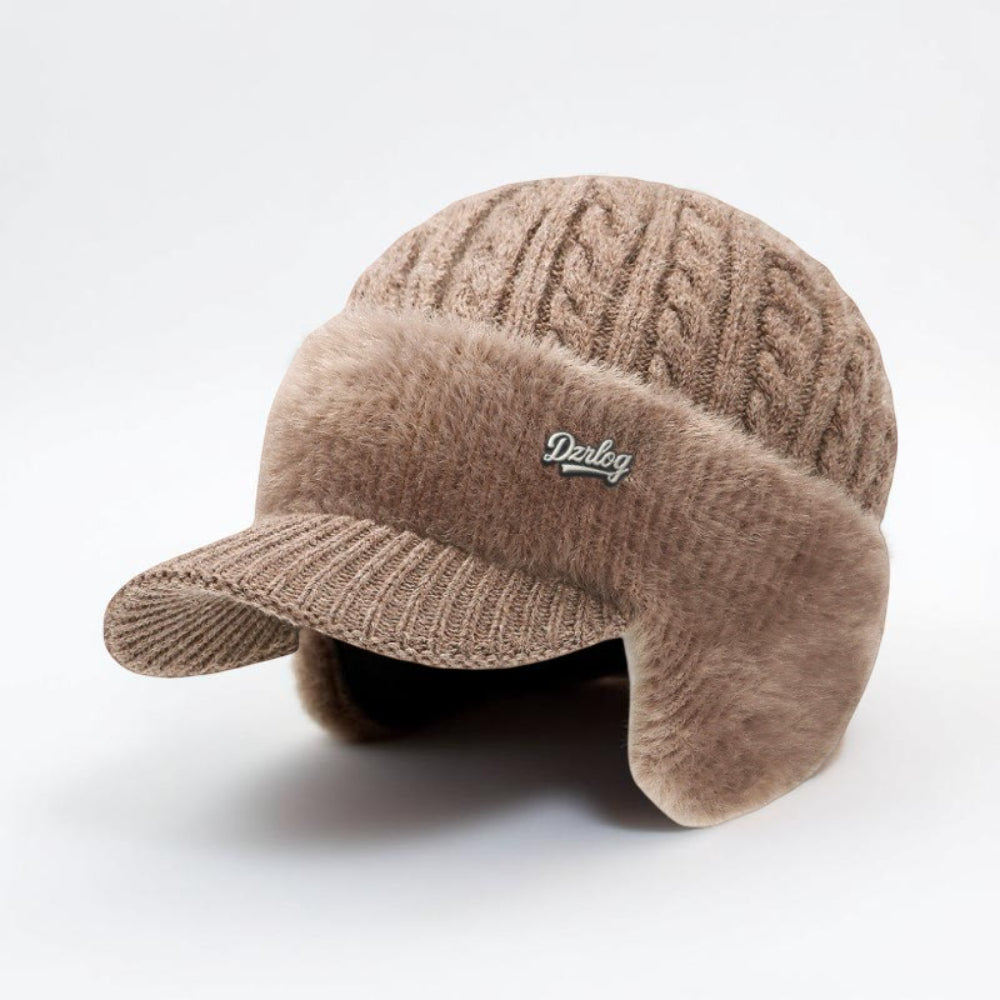 Cozy Winter Trapper Hat with Ear Flaps - Knit Cap
