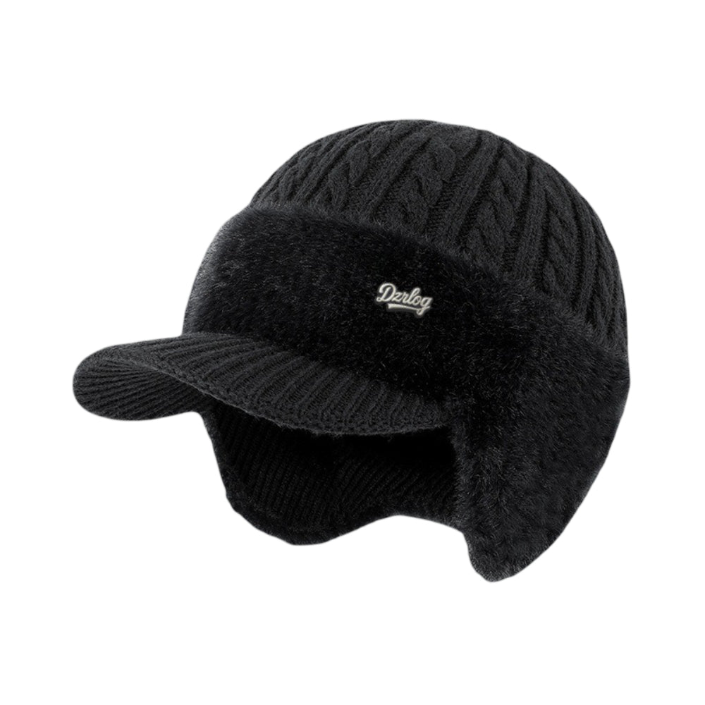 Cozy Winter Trapper Hat with Ear Flaps - Knit Cap