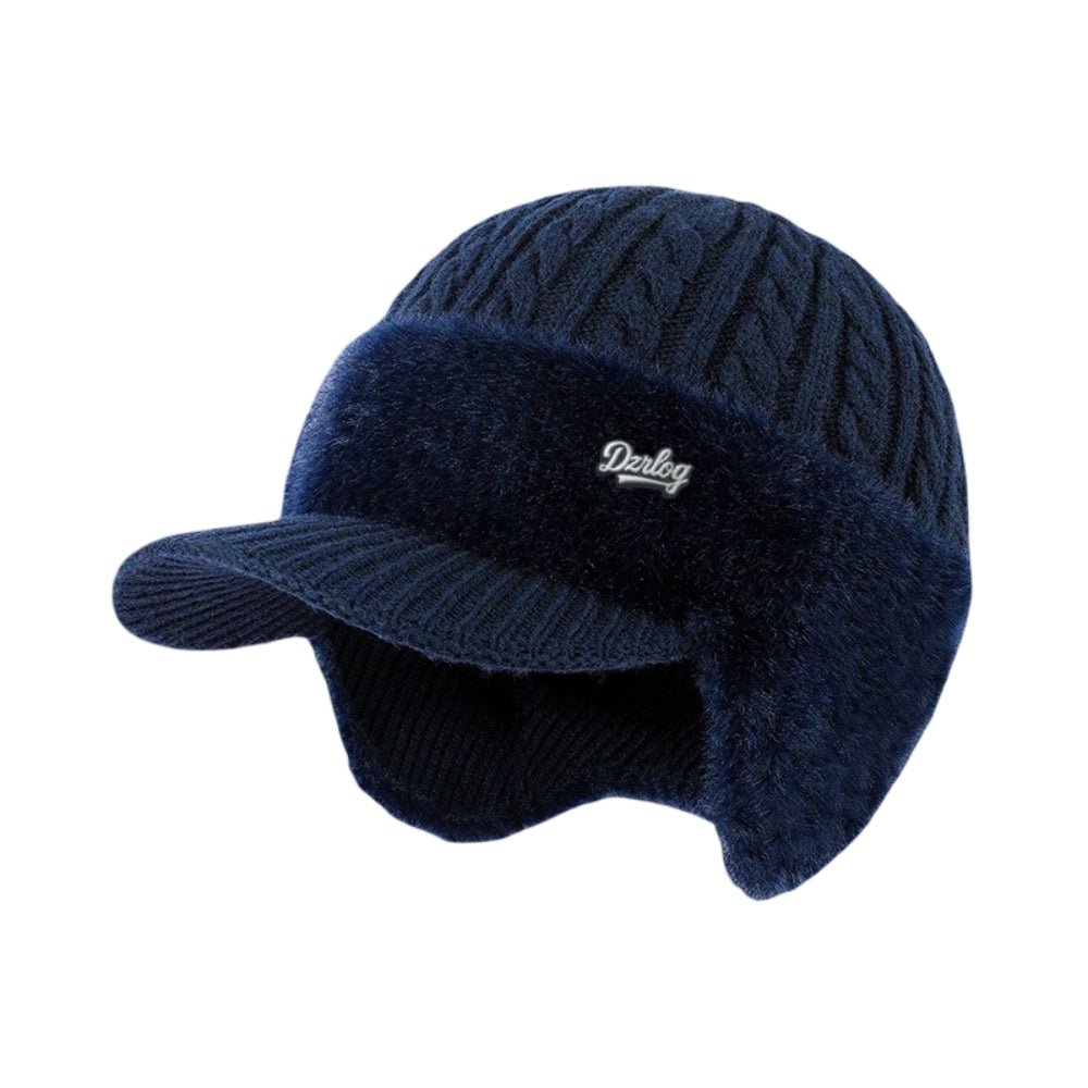 Cozy Winter Trapper Hat with Ear Flaps - Knit Cap