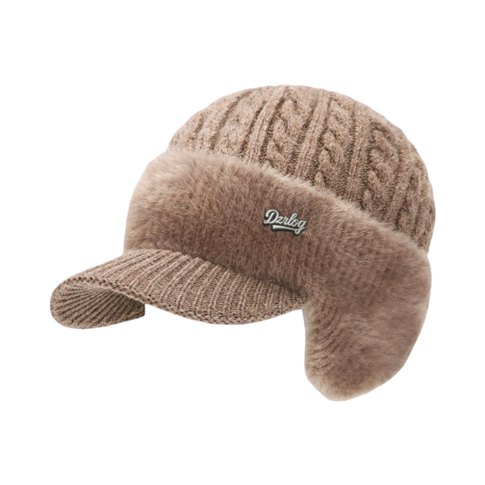 Cozy Winter Trapper Hat with Ear Flaps - Knit Cap