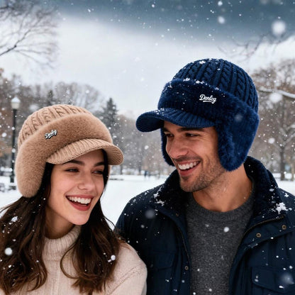 Cozy Winter Trapper Hat with Ear Flaps - Knit Cap