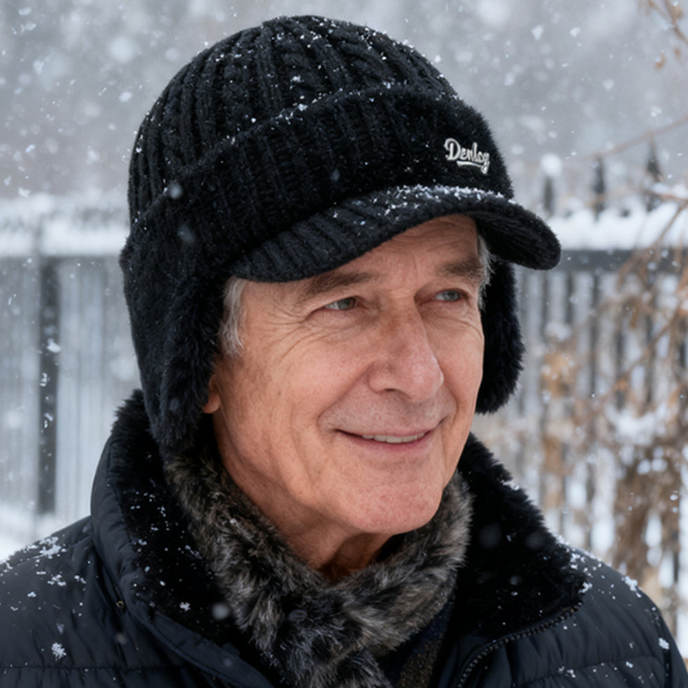 Cozy Winter Trapper Hat with Ear Flaps - Knit Cap