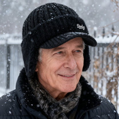 Cozy Winter Trapper Hat with Ear Flaps - Knit Cap