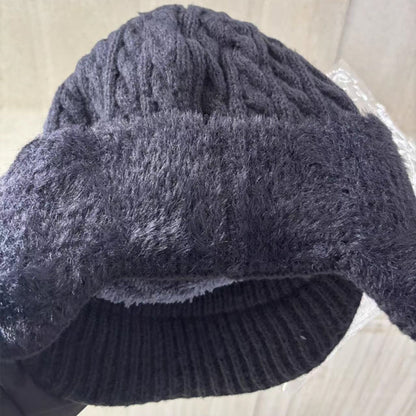 Cozy Winter Trapper Hat with Ear Flaps - Knit Cap