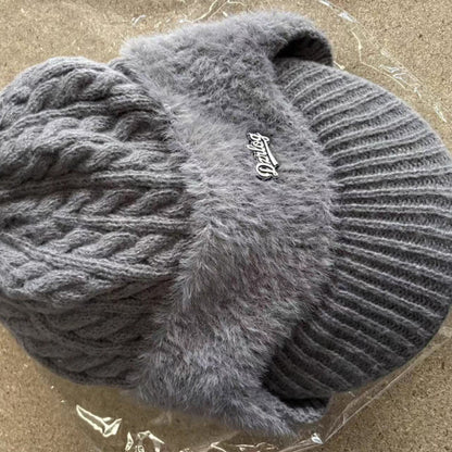 Cozy Winter Trapper Hat with Ear Flaps - Knit Cap