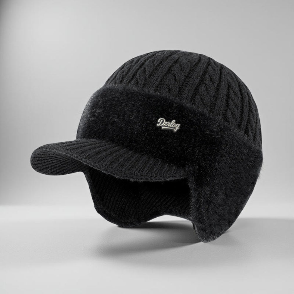 Cozy Winter Trapper Hat with Ear Flaps - Knit Cap
