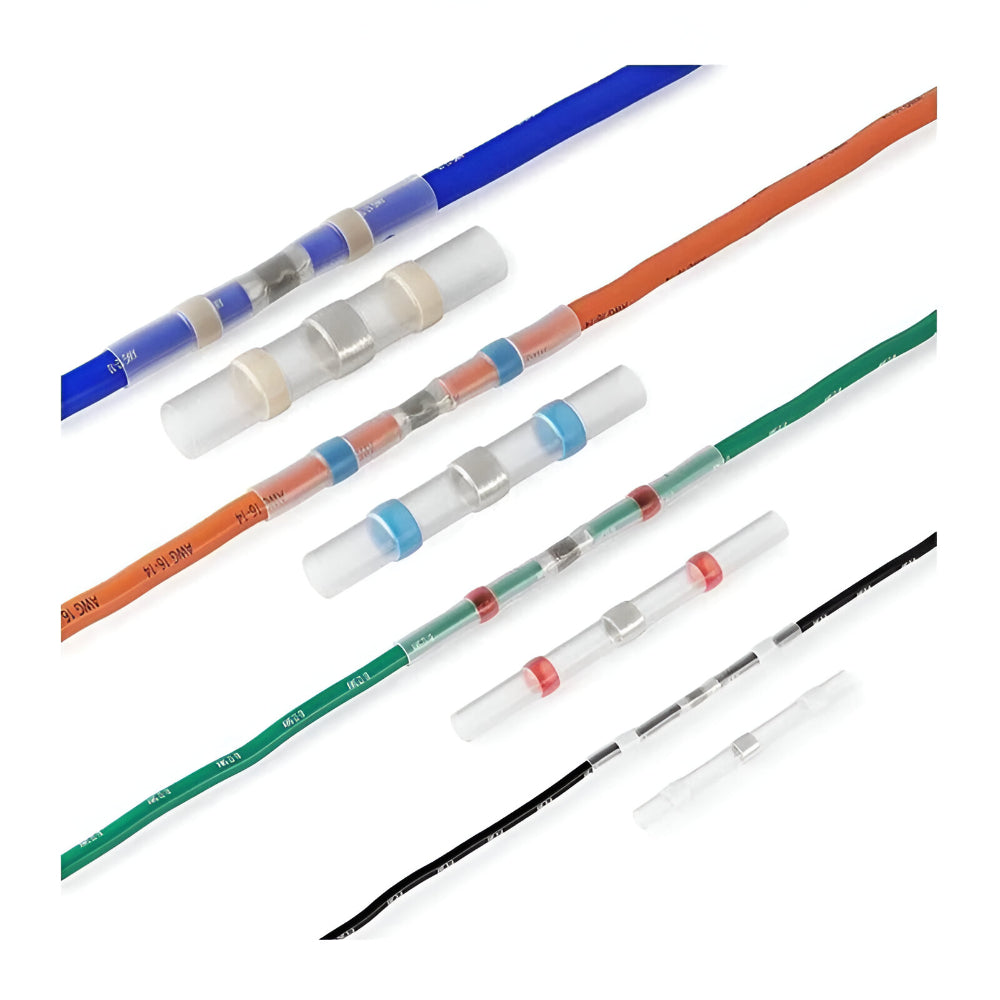 All-in-One Wire Connector Kit with Heat-Shrink Solder Sleeves - Electrical Assortment Set