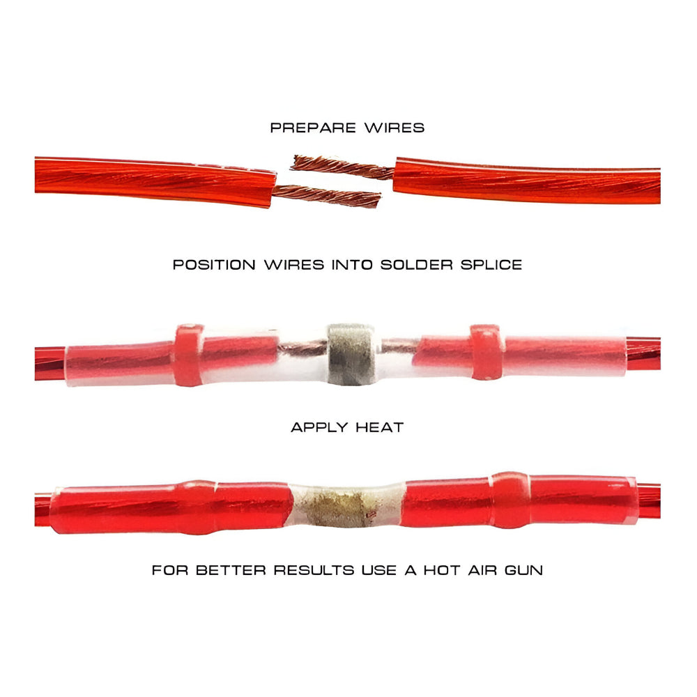 All-in-One Wire Connector Kit with Heat-Shrink Solder Sleeves - Electrical Assortment Set