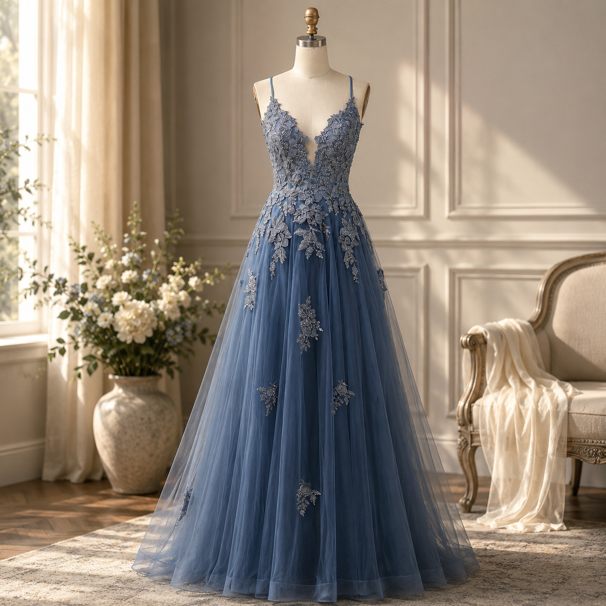 Elegant Lace-Up Prom Dress for Women - Formal Evening Gown