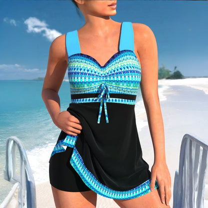 Chic Women's Swim Dress One-Piece Beach Swimsuit