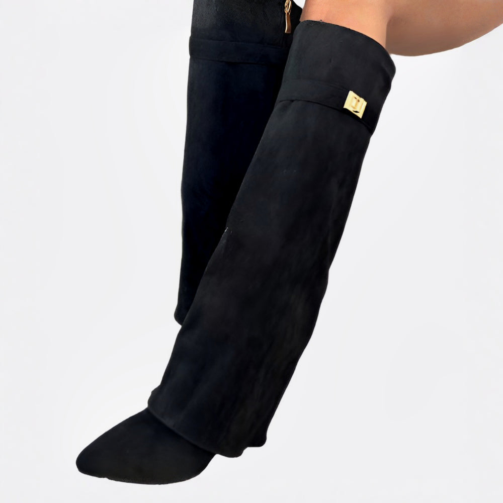 Chic Women's Knee-High Boots with Pointed-Toe