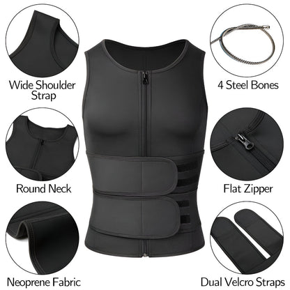 Adjustable Neoprene Workout Vest for Fitness & Body Training