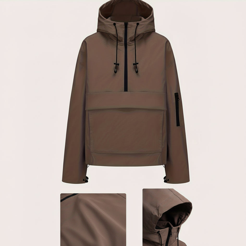 Casual Hooded Zip-Up Jacket with Front Pockets